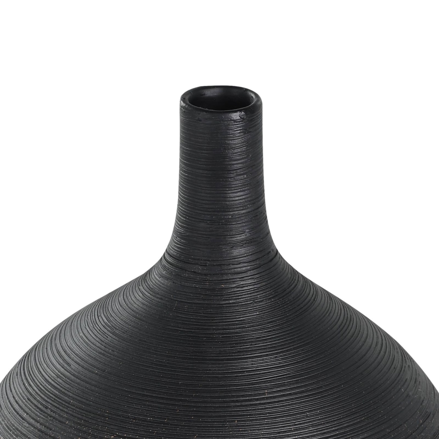 Eglo - Jarrón de ceramica 22x16 cm negro/dorado