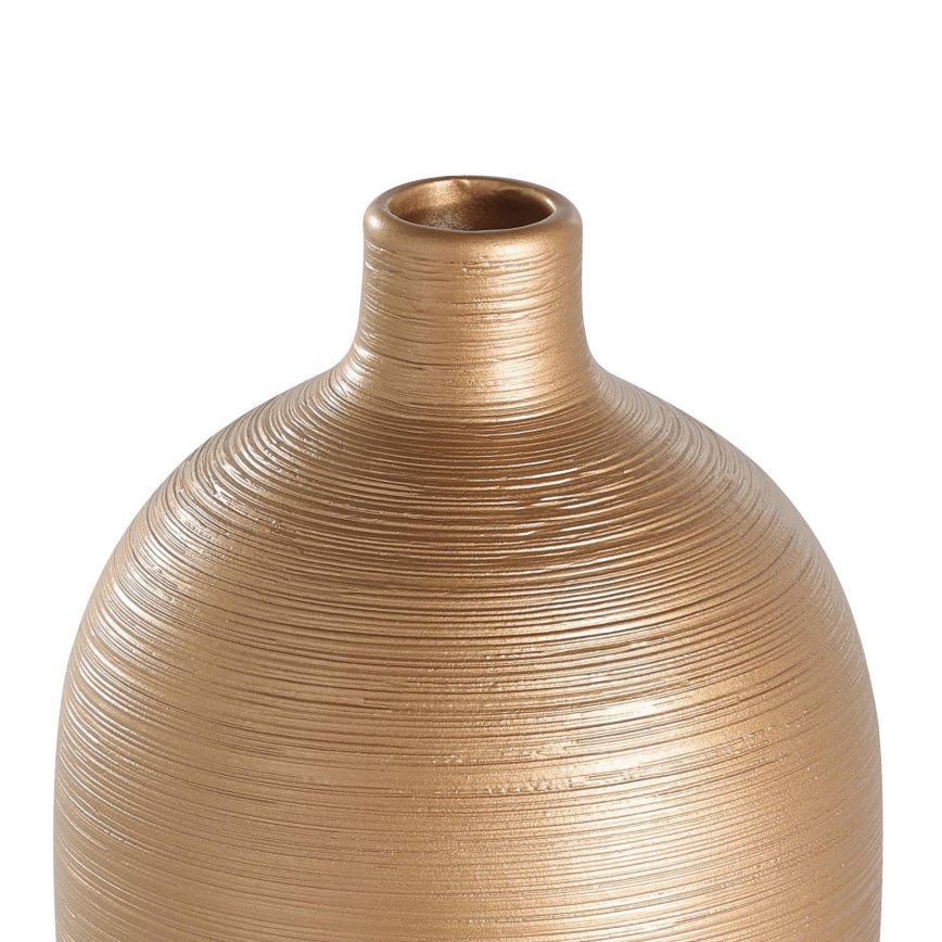 Eglo - Jarrón de ceramica 28x15 cm blanco/dorado