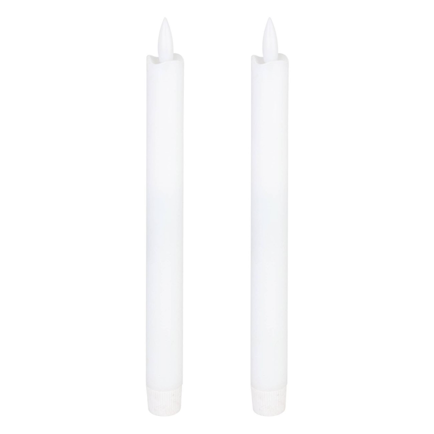Eglo - JUEGO 2x Vela LED LED/1xAAA 24,5 cm blanco