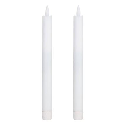 Eglo - JUEGO 2x Vela LED LED/1xAAA 24,5 cm blanco