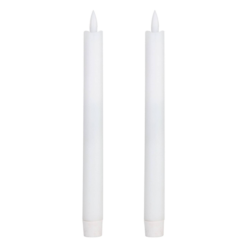 Eglo - JUEGO 2x Vela LED LED/1xAAA 24,5 cm blanco