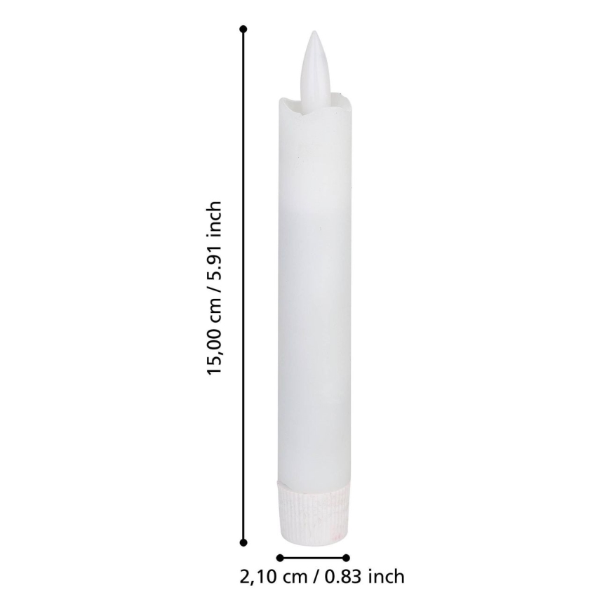 Eglo - JUEGO 2x Vela LED LED/1xAAA 15 cm blanco