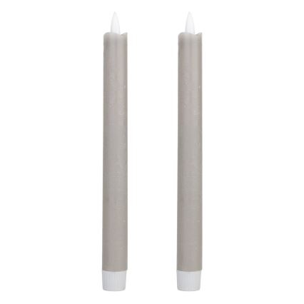 Eglo - JUEGO 2x Vela LED LED/1xAAA 24,5 cm gris