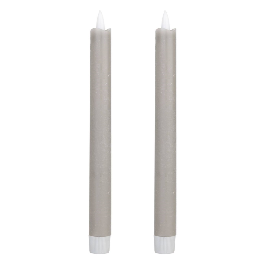 Eglo - JUEGO 2x Vela LED LED/1xAAA 24,5 cm gris