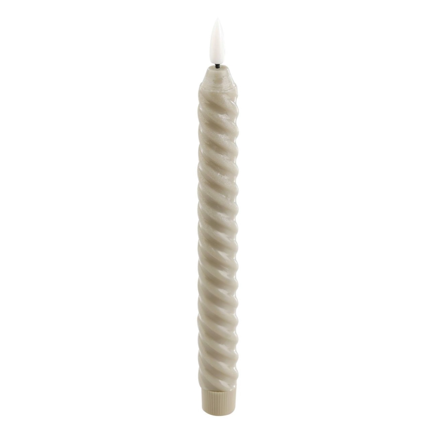 Eglo - JUEGO 2x Vela LED LED/1xAAA 24,5 cm beige