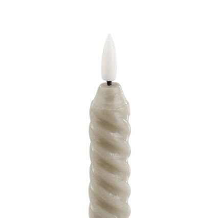 Eglo - JUEGO 2x Vela LED LED/1xAAA 24,5 cm beige