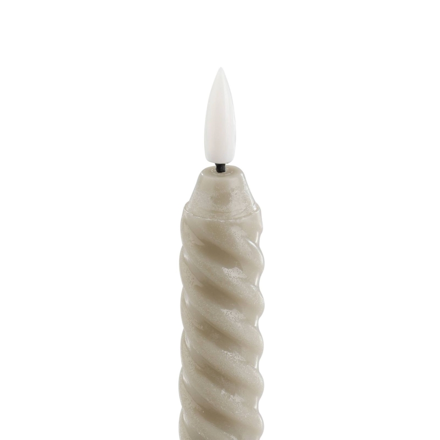 Eglo - JUEGO 2x Vela LED LED/1xAAA 24,5 cm beige