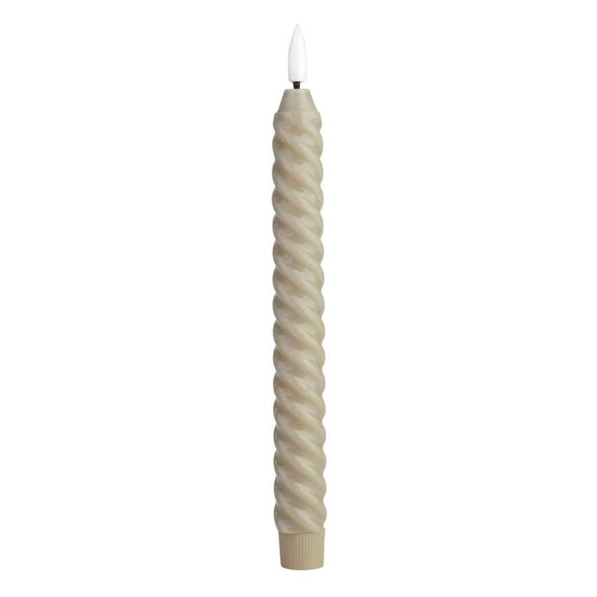 Eglo - JUEGO 2x Vela LED LED/1xAAA 24,5 cm beige