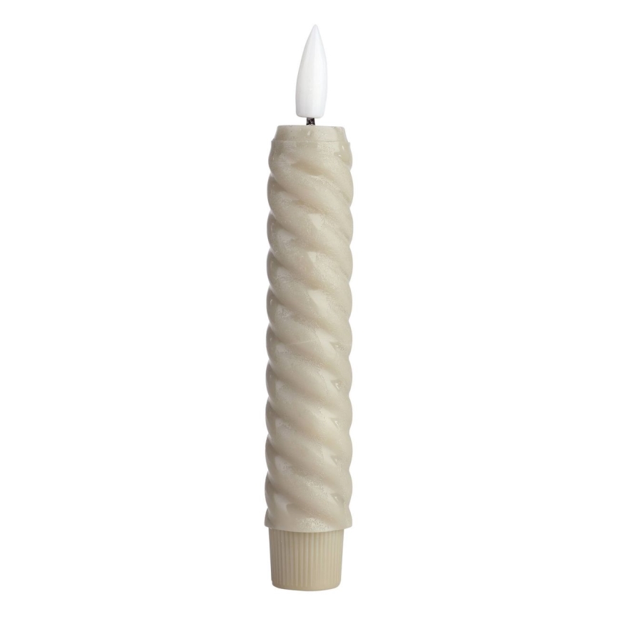Eglo - JUEGO 2x Vela LED LED/1xAAA 15 cm beige