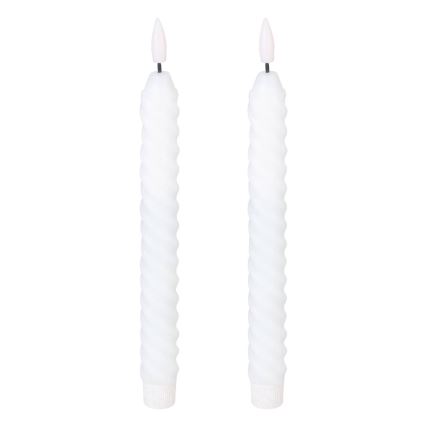 Eglo - JUEGO 2x Vela LED LED/1xAAA 25 cm blanco