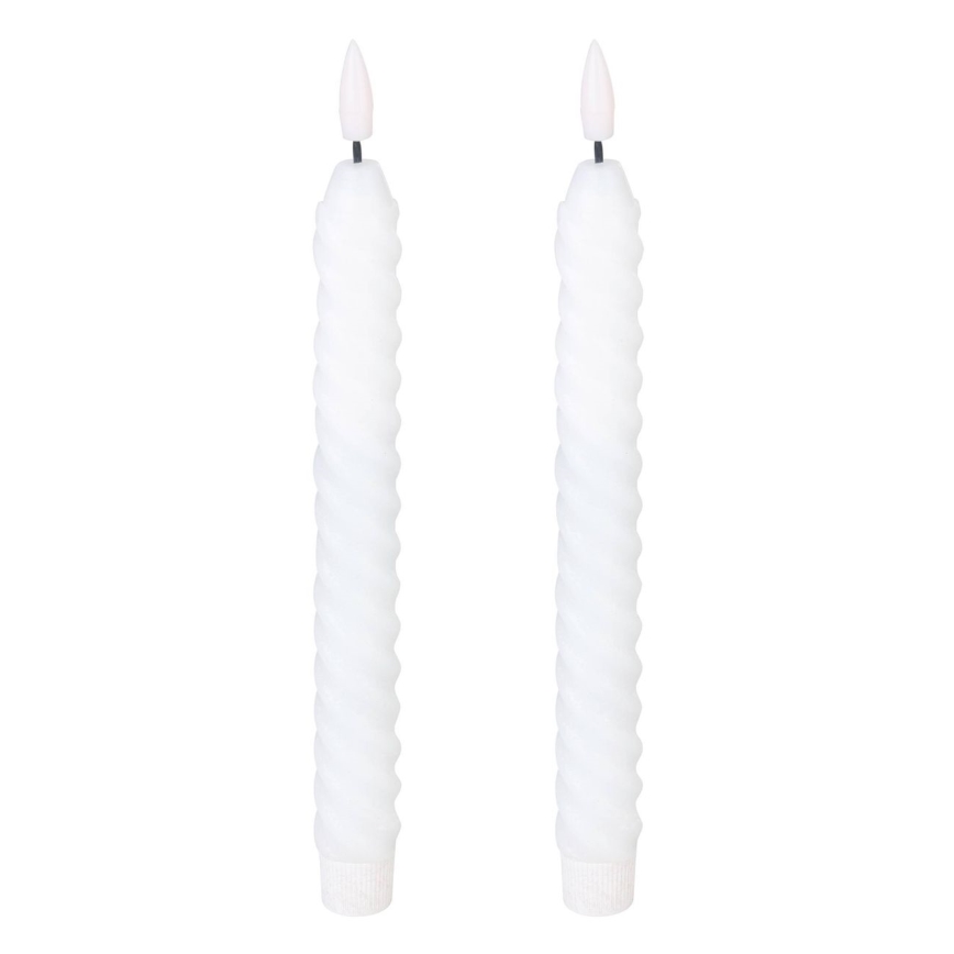 Eglo - JUEGO 2x Vela LED LED/1xAAA 25 cm blanco