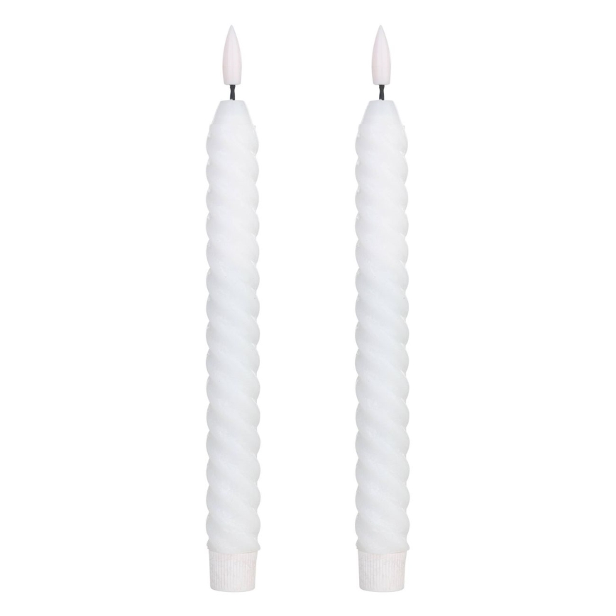 Eglo - JUEGO 2x Vela LED LED/1xAAA 25 cm blanco