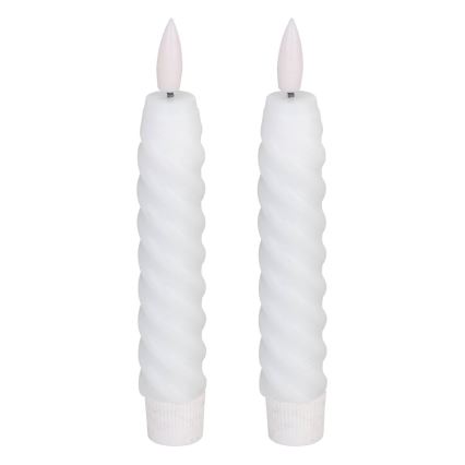 Eglo - JUEGO 2x Vela LED LED/1xAAA 15 cm blanco