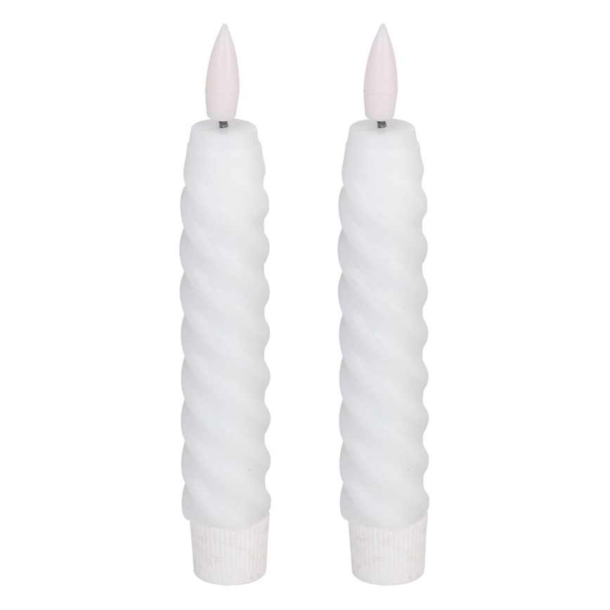 Eglo - JUEGO 2x Vela LED LED/1xAAA 15 cm blanco