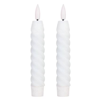 Eglo - JUEGO 2x Vela LED LED/1xAAA 15 cm blanco