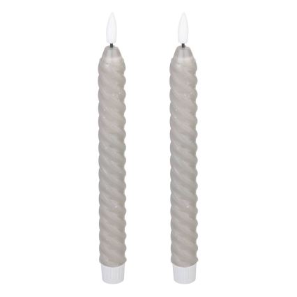Eglo - JUEGO 2x Vela LED LED/1xAAA 25 cm gris