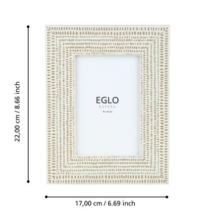 Eglo - Marco de fotos 10x15 cm color crema