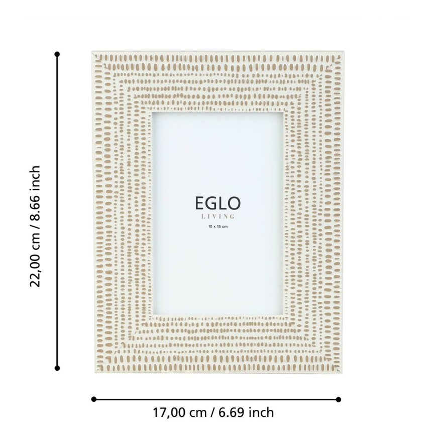 Eglo - Marco de fotos 10x15 cm color crema
