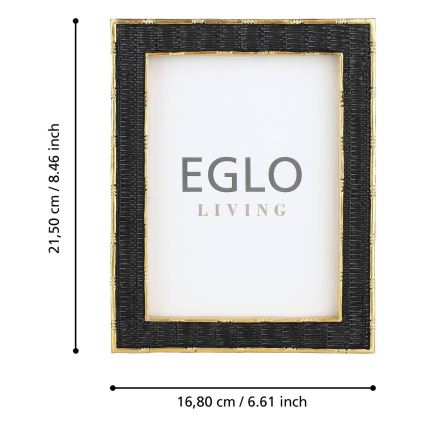 Eglo - Marco de fotos 13x18 cm negro/dorado