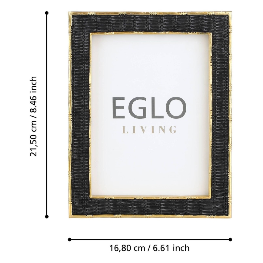 Eglo - Marco de fotos 13x18 cm negro/dorado
