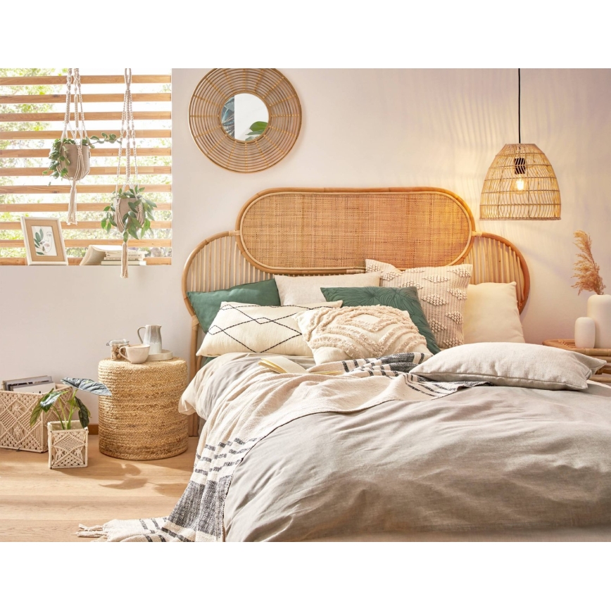 Eglo - Espejo de pared diá. 55 cm bambú