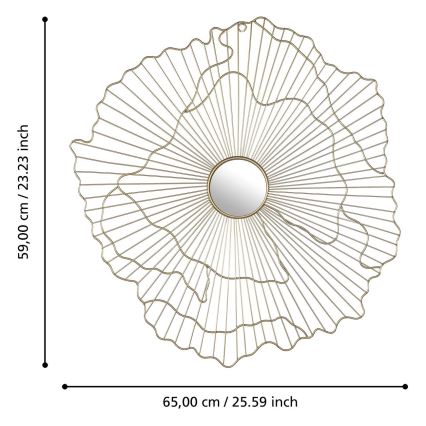 Eglo - Espejo de pared 59x65 cm dorado