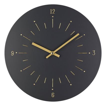 Eglo - Reloj de pared 1xAA diá. 30 cm negro