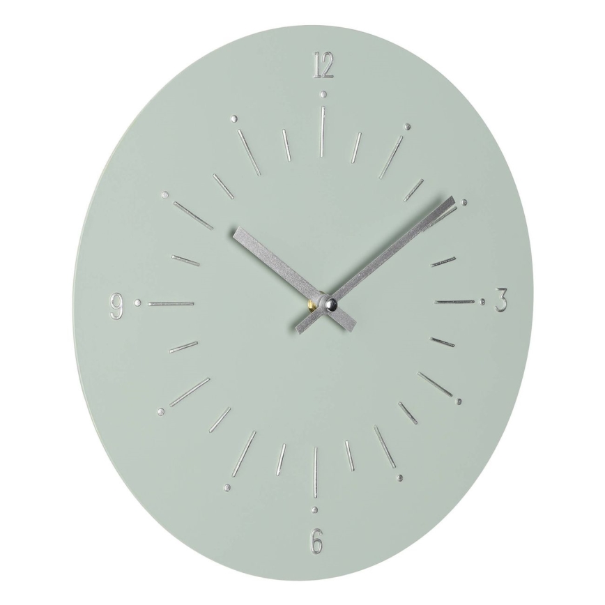 Eglo - Reloj de pared 1xAA diá. 30 cm verde