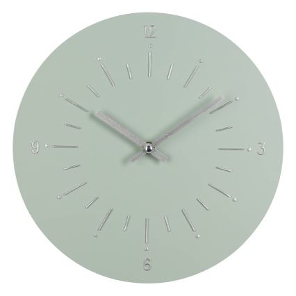 Eglo - Reloj de pared 1xAA diá. 30 cm verde