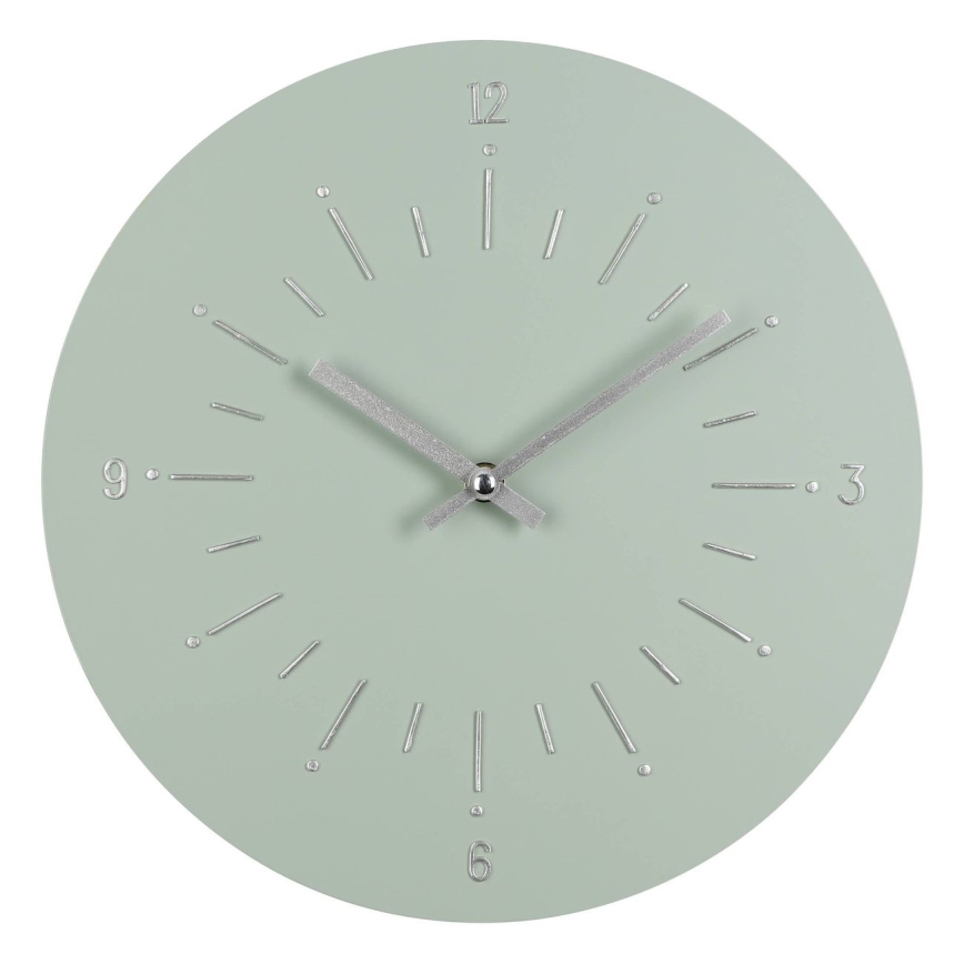Eglo - Reloj de pared 1xAA diá. 30 cm verde