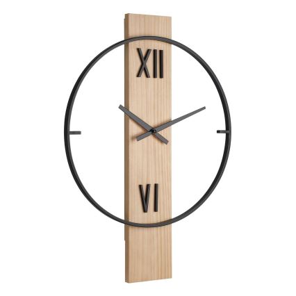Eglo - Reloj de pared 1xAA 56x40 cm madera/metal - FSC Certificado