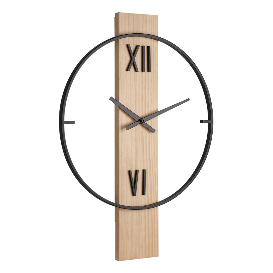 Eglo - Reloj de pared 1xAA 56x40 cm madera/metal - FSC Certificado