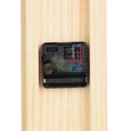 Eglo - Reloj de pared 1xAA 56x40 cm madera/metal - FSC Certificado