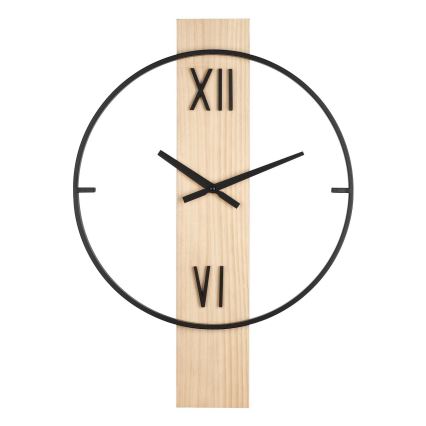 Eglo - Reloj de pared 1xAA 56x40 cm madera/metal - FSC Certificado