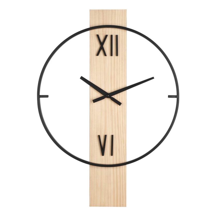 Eglo - Reloj de pared 1xAA 56x40 cm madera/metal - FSC Certificado