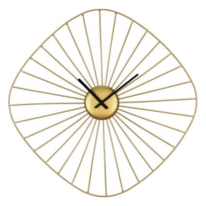 Eglo - Reloj de pared 1xAA 50x50 cm dorado