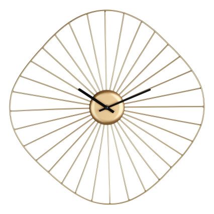 Eglo - Reloj de pared 1xAA 50x50 cm dorado