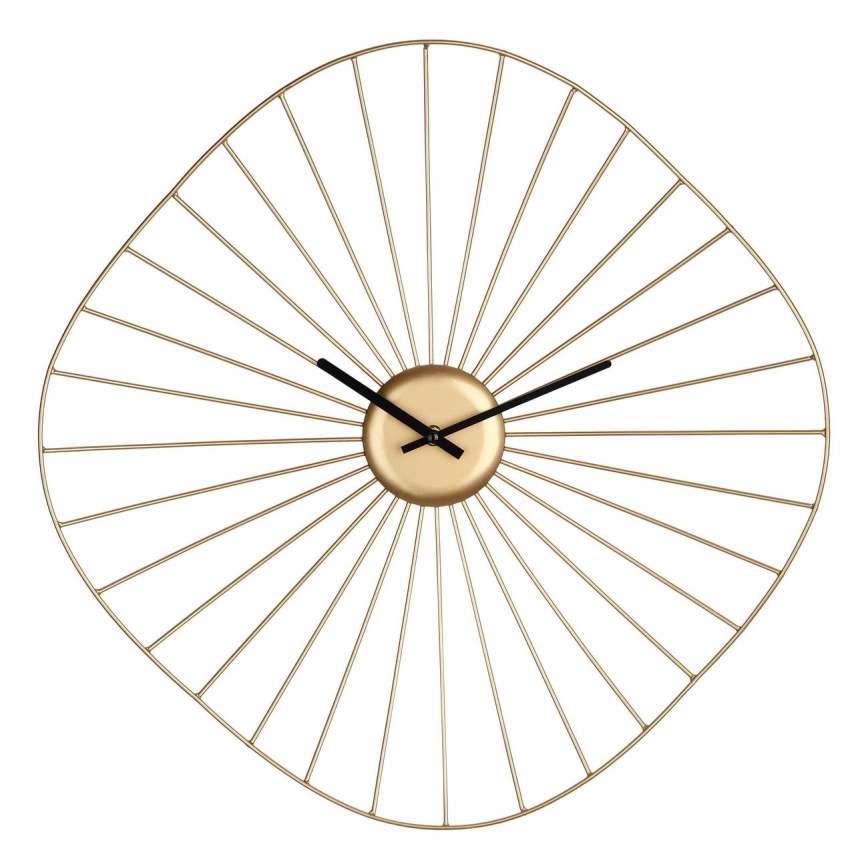 Eglo - Reloj de pared 1xAA 50x50 cm dorado