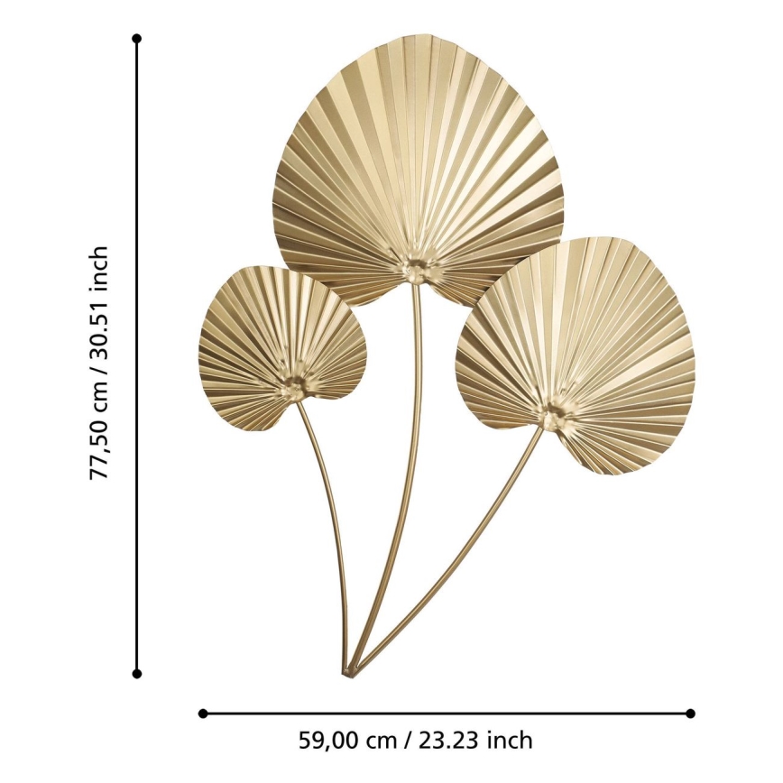 Eglo - Decoración de pared 77,5x59 cm dorado
