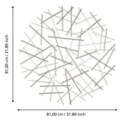 Eglo -  Decoración de pared diá. 81 cm cromo mate