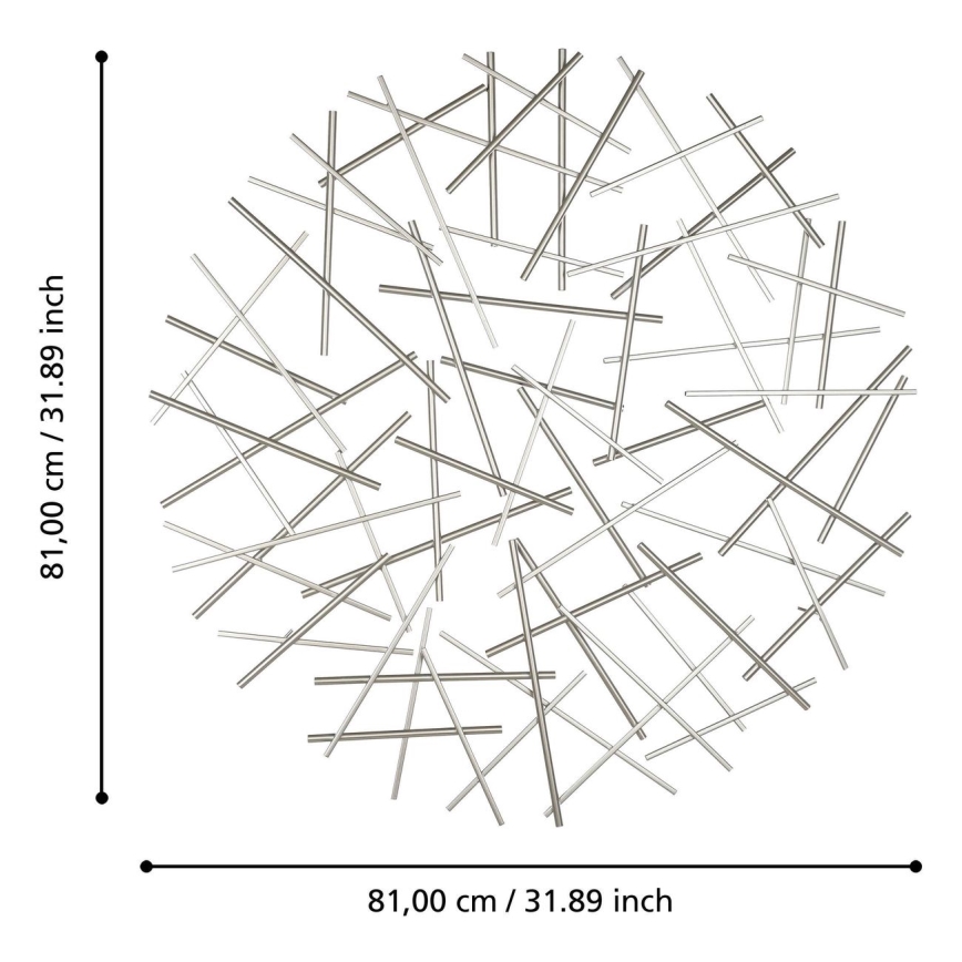 Eglo -  Decoración de pared diá. 81 cm cromo mate