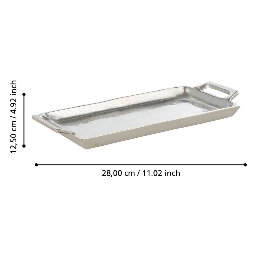 Eglo - Bandeja decorativa 12,5x28,5 cm cromo