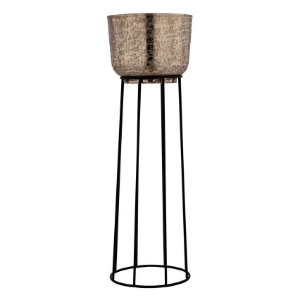 Eglo - SET 3x Maceta de metal negro/dorado