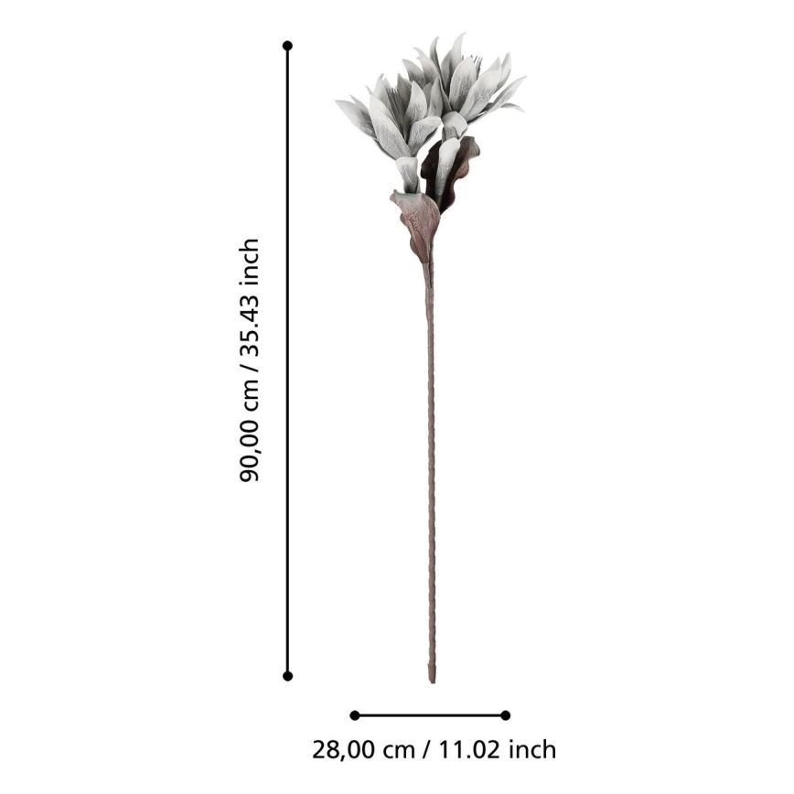Eglo - Flor artificial 90 cm gris