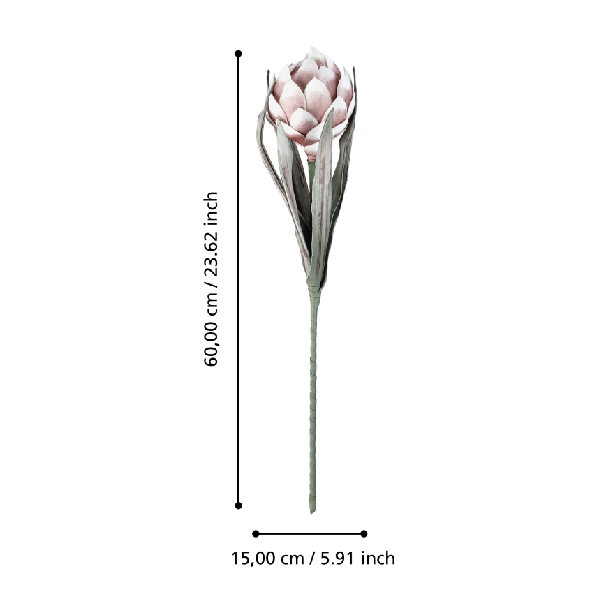 Eglo - Flor artificial 60 cm rosa