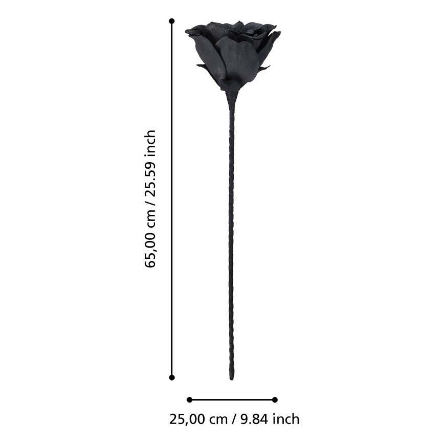 Eglo - Flor artificial 65 cm negro