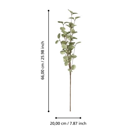 Eglo - Flor artificial 66 cm Verde