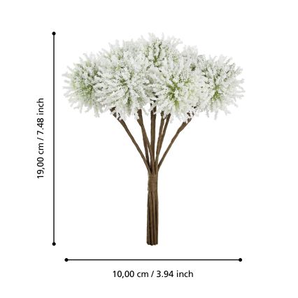 Eglo - Flor artificial 19 cm blanco