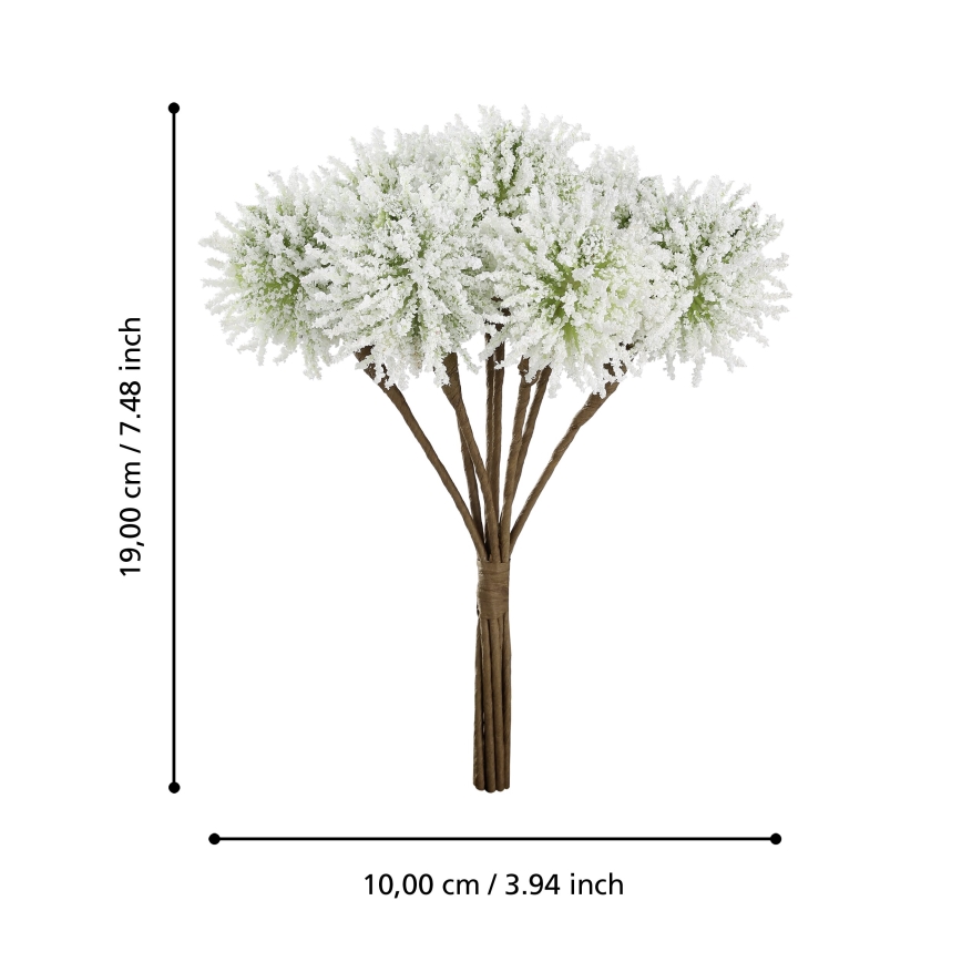 Eglo - Flor artificial 19 cm blanco