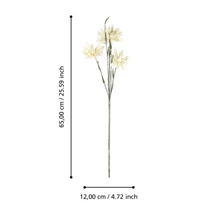Eglo - Flor artificial 65 cm amarillo